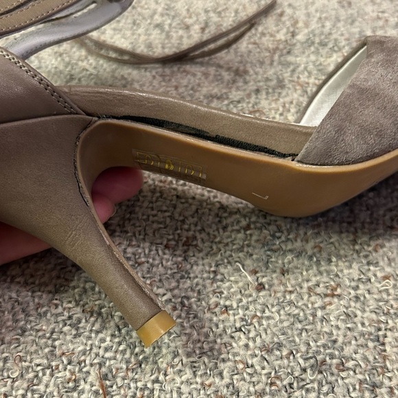 Jeffrey Campbell Picabo Taupe Stiletto Lace Up Heel - Picture 2 of 9